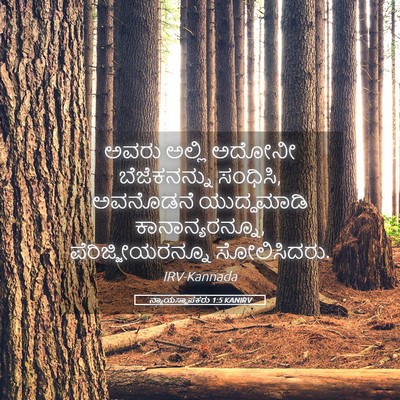 Picture 05 - ನ್ಯಾಯಸ್ಥಾಪಕರು 1:5 KANIRV - ಅವರು ಅಲ್ಲಿ ಅದೋನೀ - Bible Verse Picture
