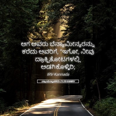 Picture 05 - ನ್ಯಾಯಸ್ಥಾಪಕರು 21:20 KANIRV - ಆಗ ಅವರು - Bible Verse Picture