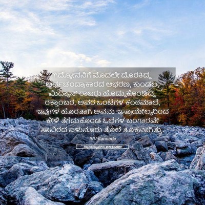 Picture 05 - ನ್ಯಾಯಸ್ಥಾಪಕರು 8:26 KANIRV - ಗಿದ್ಯೋನನಿಗೆ ಮೊದಲೇ - Bible Verse Picture