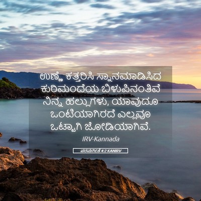 Picture 05 - ಪರಮಗೀತೆ 4:2 KANIRV - ಉಣ್ಣೆ ಕತ್ತರಿಸಿ - Bible Verse Picture