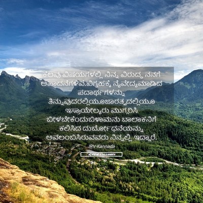 Picture 05 - ಪ್ರಕಟಣೆ 2:14 KANIRV - ಕೆಲವು ವಿಷಯಗಳಲ್ಲಿ - Bible Verse Picture