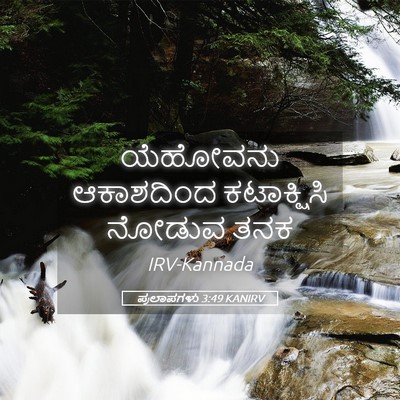 Picture 05 - ಪ್ರಲಾಪಗಳು 3:49 KANIRV - ಯೆಹೋವನು ಆಕಾಶದಿಂದ - Bible Verse Picture