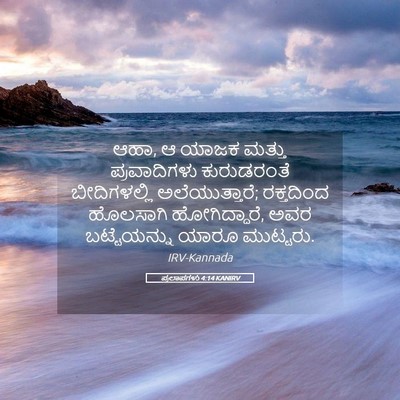 Picture 05 - ಪ್ರಲಾಪಗಳು 4:14 KANIRV - ಆಹಾ, ಆ ಯಾಜಕ ಮತ್ತು - Bible Verse Picture