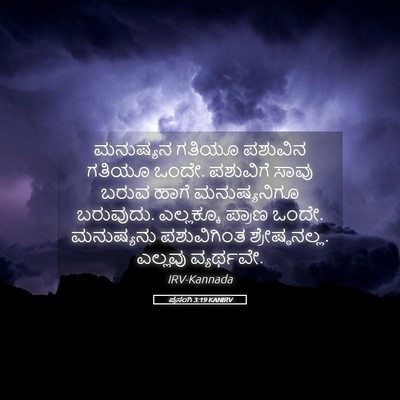 Picture 05 - ಪ್ರಸಂಗಿ 3:19 KANIRV - ಮನುಷ್ಯನ ಗತಿಯೂ - Bible Verse Picture