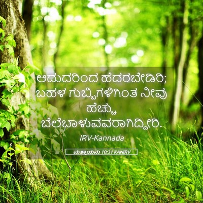 Picture 05 - ಮತ್ತಾಯನು 10:31 KANIRV - ಆದುದರಿಂದ - Bible Verse Picture