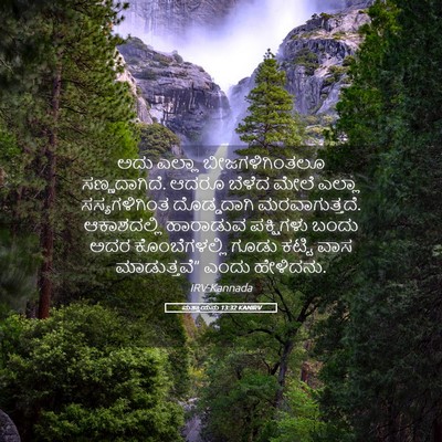 Picture 05 - ಮತ್ತಾಯನು 13:32 KANIRV - ಅದು ಎಲ್ಲಾ - Bible Verse Picture