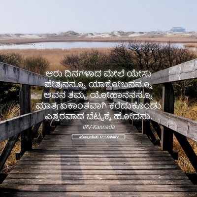Picture 05 - ಮತ್ತಾಯನು 17:1 KANIRV - ಆರು ದಿನಗಳಾದ ಮೇಲೆ - Bible Verse Picture