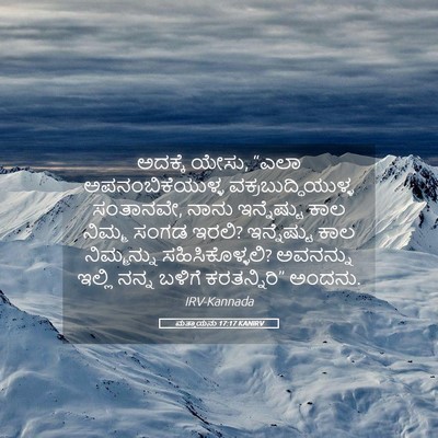 Picture 05 - ಮತ್ತಾಯನು 17:17 KANIRV - ಅದಕ್ಕೆ ಯೇಸು, “ಎಲಾ - Bible Verse Picture