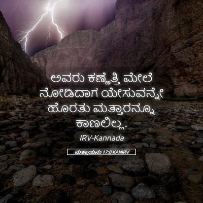 Picture 05 - ಮತ್ತಾಯನು 17:8 KANIRV - ಅವರು ಕಣ್ಣೆತ್ತಿ - Bible Verse Picture