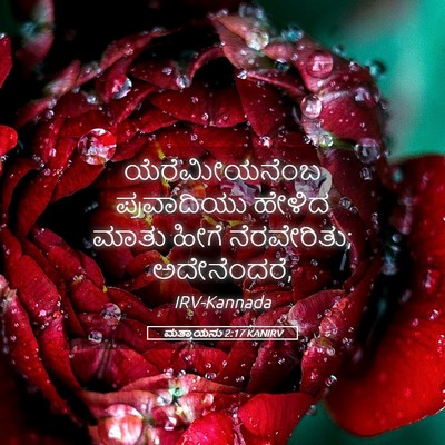 Picture 05 - ಮತ್ತಾಯನು 2:17 KANIRV - ಯೆರೆಮೀಯನೆಂಬ - Bible Verse Picture