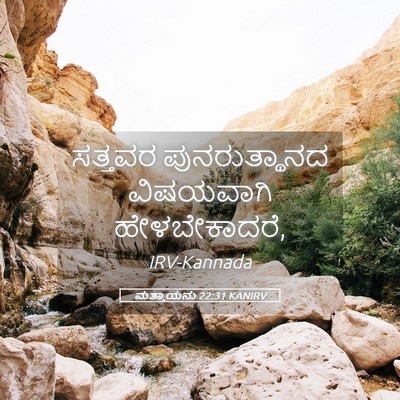 Picture 05 - ಮತ್ತಾಯನು 22:31 KANIRV - ಸತ್ತವರ - Bible Verse Picture
