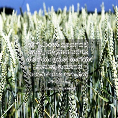 Picture 05 - ಮತ್ತಾಯನು 24:27 KANIRV - ಹೇಗೆ ಮಿಂಚು - Bible Verse Picture