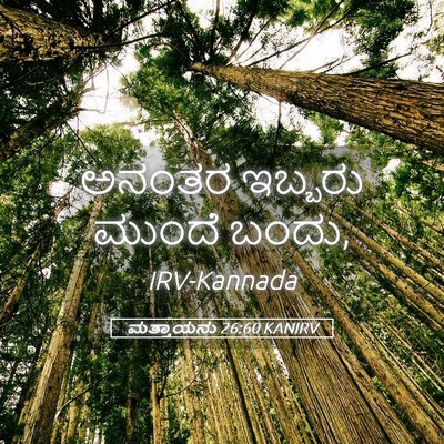 Picture 05 - ಮತ್ತಾಯನು 26:60 KANIRV - ಅನಂತರ ಇಬ್ಬರು - Bible Verse Picture