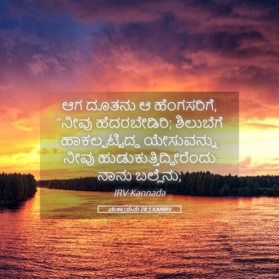 Picture 05 - ಮತ್ತಾಯನು 28:5 KANIRV - ಆಗ ದೂತನು ಆ - Bible Verse Picture