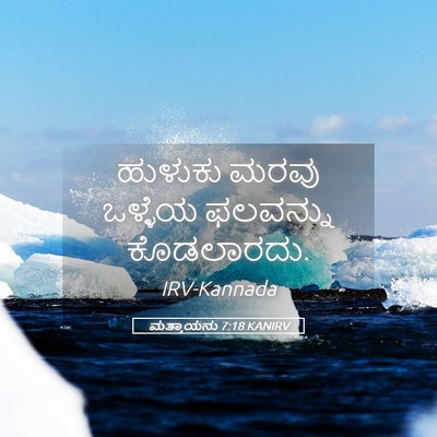 Picture 05 - ಮತ್ತಾಯನು 7:18 KANIRV - ಹುಳುಕು ಮರವು - Bible Verse Picture