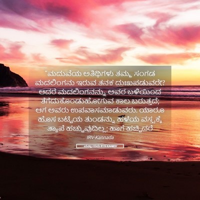 Picture 05 - ಮತ್ತಾಯನು 9:15 KANIRV - “ಮದುವೆಯ ಅತಿಥಿಗಳು - Bible Verse Picture