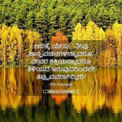 Picture 05 - ಮಾರ್ಕನು 12:24 KANIRV - ಅದಕ್ಕೆ ಯೇಸು, “ನೀವು - Bible Verse Picture