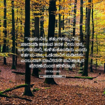 Picture 05 - ಮಾರ್ಕನು 12:36 KANIRV - “‘ನಾನು ನಿನ್ನ - Bible Verse Picture