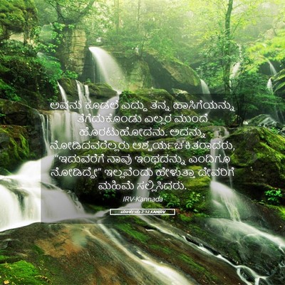 Picture 05 - ಮಾರ್ಕನು 2:12 KANIRV - ಅವನು ಕೂಡಲೆ ಎದ್ದು - Bible Verse Picture