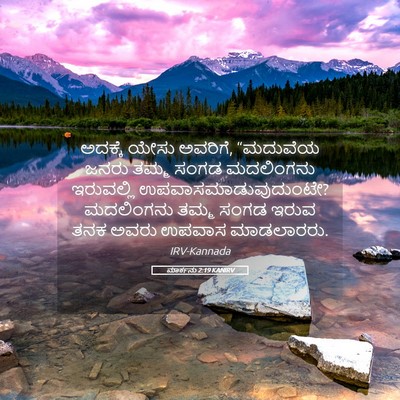 Picture 05 - ಮಾರ್ಕನು 2:19 KANIRV - ಅದಕ್ಕೆ ಯೇಸು - Bible Verse Picture