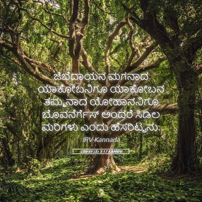 Picture 05 - ಮಾರ್ಕನು 3:17 KANIRV - ಜೆಬೆದಾಯನ ಮಗನಾದ - Bible Verse Picture
