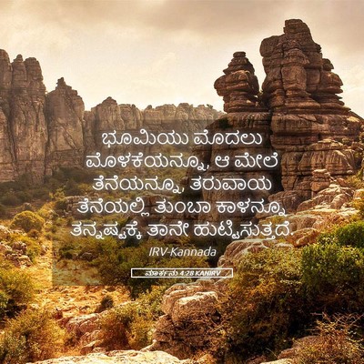Picture 05 - ಮಾರ್ಕನು 4:28 KANIRV - ಭೂಮಿಯು ಮೊದಲು - Bible Verse Picture