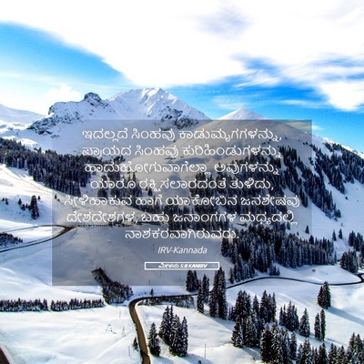 Picture 05 - ಮೀಕನು 5:8 KANIRV - ಇದಲ್ಲದೆ ಸಿಂಹವು - Bible Verse Picture