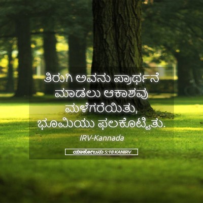 Picture 05 - ಯಾಕೋಬನು 5:18 KANIRV - ತಿರುಗಿ ಅವನು - Bible Verse Picture