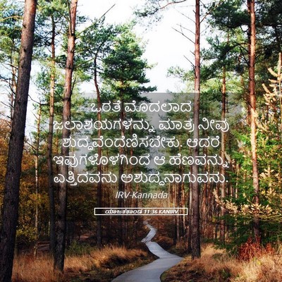 Picture 05 - ಯಾಜಕಕಾಂಡ 11:36 KANIRV - ಒರತೆ ಮೊದಲಾದ - Bible Verse Picture