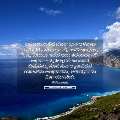 Picture 05 - ಯಾಜಕಕಾಂಡ 13:30 KANIRV - ಆಗ ಅದು ಉಳಿದ - Bible Verse Picture