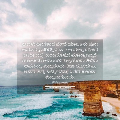 Picture 05 - ಯಾಜಕಕಾಂಡ 13:6 KANIRV - ಆ ಏಳು ದಿನಗಳಾದ ಮೇಲೆ - Bible Verse Picture
