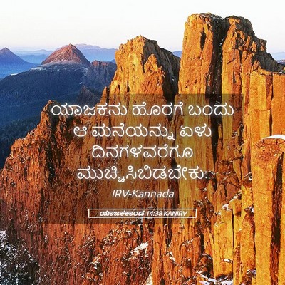 Picture 05 - ಯಾಜಕಕಾಂಡ 14:38 KANIRV - ಯಾಜಕನು ಹೊರಗೆ ಬಂದು - Bible Verse Picture