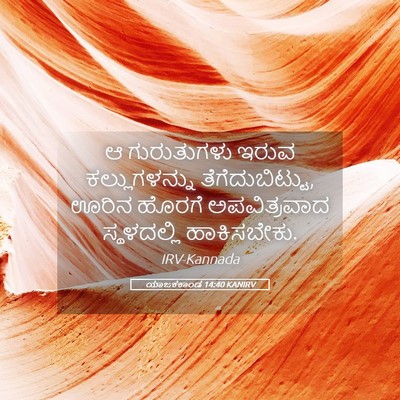 Picture 05 - ಯಾಜಕಕಾಂಡ 14:40 KANIRV - ಆ ಗುರುತುಗಳು ಇರುವ - Bible Verse Picture