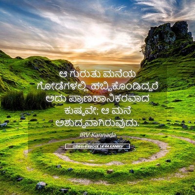 Picture 05 - ಯಾಜಕಕಾಂಡ 14:44 KANIRV - ಆ ಗುರುತು ಮನೆಯ - Bible Verse Picture