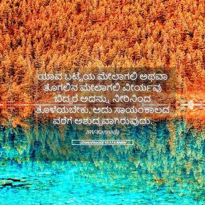 Picture 05 - ಯಾಜಕಕಾಂಡ 15:17 KANIRV - ಯಾವ ಬಟ್ಟೆಯ - Bible Verse Picture