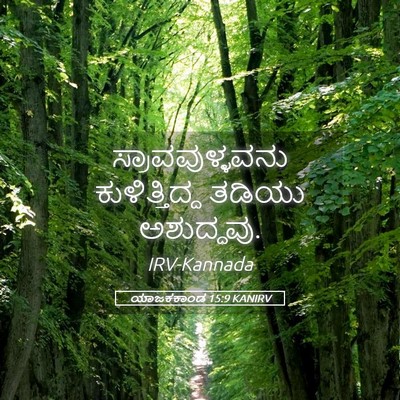 Picture 05 - ಯಾಜಕಕಾಂಡ 15:9 KANIRV - ಸ್ರಾವವುಳ್ಳವನು - Bible Verse Picture