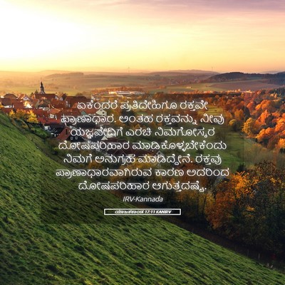 Picture 05 - ಯಾಜಕಕಾಂಡ 17:11 KANIRV - ಏಕೆಂದರೆ - Bible Verse Picture