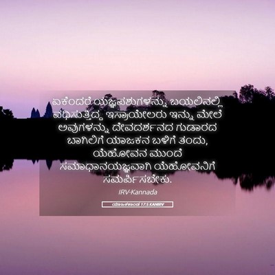 Picture 05 - ಯಾಜಕಕಾಂಡ 17:5 KANIRV - ಏಕೆಂದರೆ - Bible Verse Picture