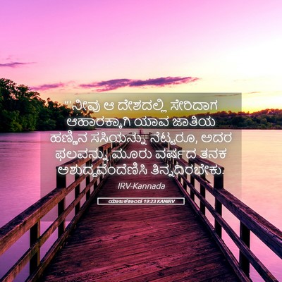 Picture 05 - ಯಾಜಕಕಾಂಡ 19:23 KANIRV - “‘ನೀವು ಆ ದೇಶದಲ್ಲಿ - Bible Verse Picture