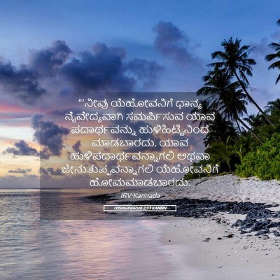 Picture 05 - ಯಾಜಕಕಾಂಡ 2:11 KANIRV - “‘ನೀವು ಯೆಹೋವನಿಗೆ - Bible Verse Picture