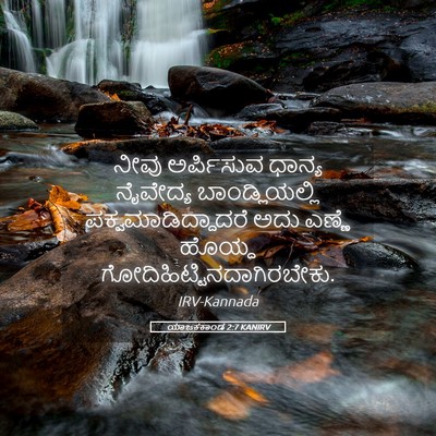 Picture 05 - ಯಾಜಕಕಾಂಡ 2:7 KANIRV - ನೀವು ಅರ್ಪಿಸುವ - Bible Verse Picture