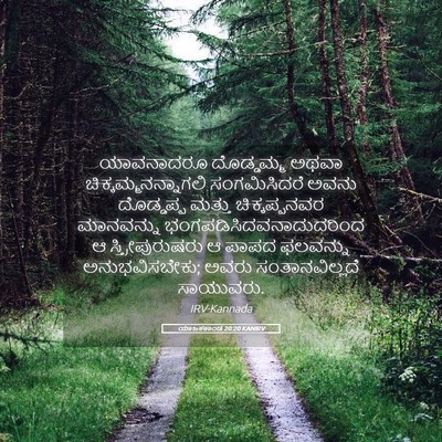 Picture 05 - ಯಾಜಕಕಾಂಡ 20:20 KANIRV - ಯಾವನಾದರೂ ದೊಡ್ಡಮ್ಮ - Bible Verse Picture