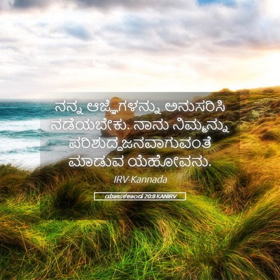 Picture 05 - ಯಾಜಕಕಾಂಡ 20:8 KANIRV - ನನ್ನ ಆಜ್ಞೆಗಳನ್ನು - Bible Verse Picture