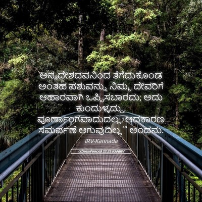 Picture 05 - ಯಾಜಕಕಾಂಡ 22:25 KANIRV - ಅನ್ಯದೇಶದವನಿಂದ - Bible Verse Picture