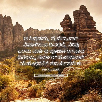 Picture 05 - ಯಾಜಕಕಾಂಡ 23:12 KANIRV - ಆ ಸಿವುಡನ್ನು - Bible Verse Picture