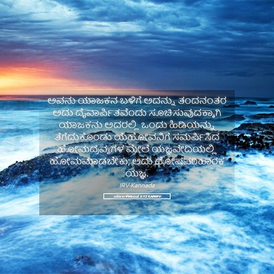 Picture 05 - ಯಾಜಕಕಾಂಡ 5:12 KANIRV - ಅವನು ಯಾಜಕನ ಬಳಿಗೆ - Bible Verse Picture