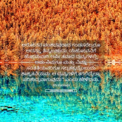 Picture 05 - ಯಾಜಕಕಾಂಡ 6:18 KANIRV - ಆರೋನನ ವಂಶದವರಾದ - Bible Verse Picture