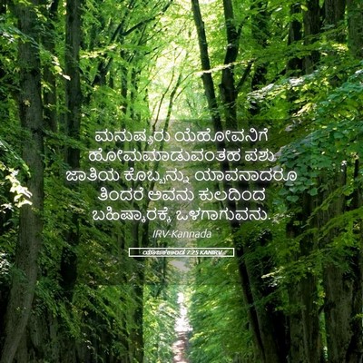 Picture 05 - ಯಾಜಕಕಾಂಡ 7:25 KANIRV - ಮನುಷ್ಯರು - Bible Verse Picture
