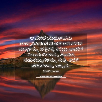 Picture 05 - ಯಾಜಕಕಾಂಡ 8:13 KANIRV - ಆ ಮೇಲೆ ಯೆಹೋವನು - Bible Verse Picture