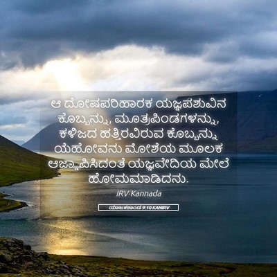 Picture 05 - ಯಾಜಕಕಾಂಡ 9:10 KANIRV - ಆ ದೋಷಪರಿಹಾರಕ - Bible Verse Picture